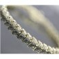 CLASSIC SOLID 14K YELLOW GOLD DIAMOND CUT LINK TENNIS BRACELET -7" LENGTH 7.7GR
