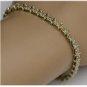 CLASSIC SOLID 14K YELLOW GOLD DIAMOND CUT LINK TENNIS BRACELET -7" LENGTH 7.7GR