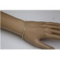 CLASSIC SOLID 14K YELLOW GOLD DIAMOND CUT LINK TENNIS BRACELET -7" LENGTH 7.7GR