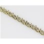 CLASSIC SOLID 14K YELLOW GOLD DIAMOND CUT LINK TENNIS BRACELET -7" LENGTH 7.7GR