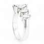 18K WHITE GOLD ROUND MARQUISE DIAMOND WEDDING ANNIVERSARY RING 1.01 CARAT F/VS2