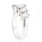 18K WHITE GOLD ROUND MARQUISE DIAMOND WEDDING ANNIVERSARY RING 1.01 CARAT F/VS2