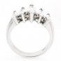 18K WHITE GOLD ROUND MARQUISE DIAMOND WEDDING ANNIVERSARY RING 1.01 CARAT F/VS2