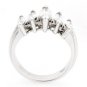 18K WHITE GOLD ROUND MARQUISE DIAMOND WEDDING ANNIVERSARY RING 1.01 CARAT F/VS2