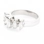 18K WHITE GOLD ROUND MARQUISE DIAMOND WEDDING ANNIVERSARY RING 1.01 CARAT F/VS2