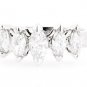 18K WHITE GOLD ROUND MARQUISE DIAMOND WEDDING ANNIVERSARY RING 1.01 CARAT F/VS2