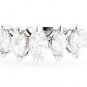 18K WHITE GOLD ROUND MARQUISE DIAMOND WEDDING ANNIVERSARY RING 1.01 CARAT F/VS2