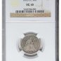 RARE 1875 CC CARSON CITY SEATED LIBERTY NGC VG10 20 CENTS SILVER COIN ~LOW MINT!