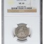 RARE 1875 CC CARSON CITY SEATED LIBERTY NGC VG10 20 CENTS SILVER COIN ~LOW MINT!