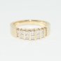 14k SOLID YELLOW GOLD .75CT PRINCESS CUT DIAMOND ANNIVERSARY COCKTAIL BAND RING