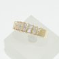 14k SOLID YELLOW GOLD .75CT PRINCESS CUT DIAMOND ANNIVERSARY COCKTAIL BAND RING