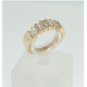 14k SOLID YELLOW GOLD .75CT PRINCESS CUT DIAMOND ANNIVERSARY COCKTAIL BAND RING