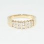 14k SOLID YELLOW GOLD .75CT PRINCESS CUT DIAMOND ANNIVERSARY COCKTAIL BAND RING