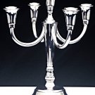 EARLY 20TH CENTURY ITALIAN SOLID 800 NON STERLING SILVER 5 BRANCH CANDELABRA