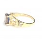 UNIQUE 10K SOLID YELLOW GOLD 1.75 CT OVAL AMETHYST SOLITAIRE RING ~ FREE S&H