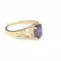 UNIQUE 10K SOLID YELLOW GOLD 1.75 CT OVAL AMETHYST SOLITAIRE RING ~ FREE S&H