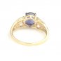 UNIQUE 10K SOLID YELLOW GOLD 1.75 CT OVAL AMETHYST SOLITAIRE RING ~ FREE S&H