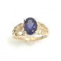 UNIQUE 10K SOLID YELLOW GOLD 1.75 CT OVAL AMETHYST SOLITAIRE RING ~ FREE S&H