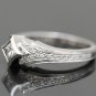 BEAUTIFUL 14K WHITE GOLD NOOR PRINCESS CUT DIAMOND RING ~ 0.37TW ~ SIZE 7.5