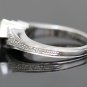 BEAUTIFUL 14K WHITE GOLD NOOR PRINCESS CUT DIAMOND RING ~ 0.37TW ~ SIZE 7.5