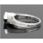 BEAUTIFUL 14K WHITE GOLD NOOR PRINCESS CUT DIAMOND RING ~ 0.37TW ~ SIZE 7.5