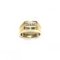 10K YELLOW GOLD 4 STONE DIAMOND WEDDING ANNIVERSARY BAND RING 8.75 (SIZABLE)