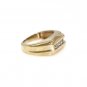 10K YELLOW GOLD 4 STONE DIAMOND WEDDING ANNIVERSARY BAND RING 8.75 (SIZABLE)