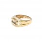 10K YELLOW GOLD 4 STONE DIAMOND WEDDING ANNIVERSARY BAND RING 8.75 (SIZABLE)