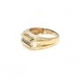 10K YELLOW GOLD 4 STONE DIAMOND WEDDING ANNIVERSARY BAND RING 8.75 (SIZABLE)