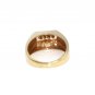 10K YELLOW GOLD 4 STONE DIAMOND WEDDING ANNIVERSARY BAND RING 8.75 (SIZABLE)