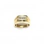 10K YELLOW GOLD 4 STONE DIAMOND WEDDING ANNIVERSARY BAND RING 8.75 (SIZABLE)