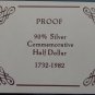 U.S. MINT 1982 S GEORGE WASHINGTON SILVER PROOF COMMEMORATIVE HALF DOLLAR COIN