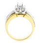 AFFORDABLE 14K 2 TONE GOLD 1.01 TCW PRINCESS CUT GENUINE DIAMOND ENGAGEMENT RING