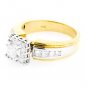 AFFORDABLE 14K 2 TONE GOLD 1.01 TCW PRINCESS CUT GENUINE DIAMOND ENGAGEMENT RING