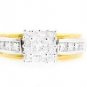 AFFORDABLE 14K 2 TONE GOLD 1.01 TCW PRINCESS CUT GENUINE DIAMOND ENGAGEMENT RING