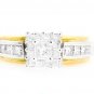 AFFORDABLE 14K 2 TONE GOLD 1.01 TCW PRINCESS CUT GENUINE DIAMOND ENGAGEMENT RING