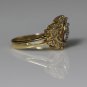 UNIQUE 14K SOLID YELLOW GOLD & DIAMOND HEART SHAPED CLUSTER RING SZ 6 ~ FREE S&H