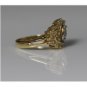UNIQUE 14K SOLID YELLOW GOLD & DIAMOND HEART SHAPED CLUSTER RING SZ 6 ~ FREE S&H