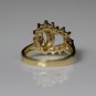UNIQUE 14K SOLID YELLOW GOLD & DIAMOND HEART SHAPED CLUSTER RING SZ 6 ~ FREE S&H