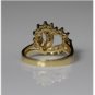 UNIQUE 14K SOLID YELLOW GOLD & DIAMOND HEART SHAPED CLUSTER RING SZ 6 ~ FREE S&H