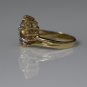 UNIQUE 14K SOLID YELLOW GOLD & DIAMOND HEART SHAPED CLUSTER RING SZ 6 ~ FREE S&H