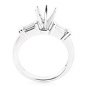 STUNNING 14K WHITE GOLD BAGUETTE SIDE DIAMOND SEMI MOUNT ENGAGEMENT RING SETTING