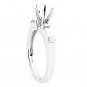 STUNNING 14K WHITE GOLD BAGUETTE SIDE DIAMOND SEMI MOUNT ENGAGEMENT RING SETTING