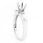 STUNNING 14K WHITE GOLD BAGUETTE SIDE DIAMOND SEMI MOUNT ENGAGEMENT RING SETTING