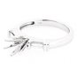 STUNNING 14K WHITE GOLD BAGUETTE SIDE DIAMOND SEMI MOUNT ENGAGEMENT RING SETTING