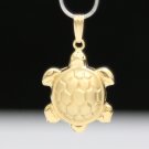 UNIQUE 14K SOLID YELLOW GOLD TURTLE 3D PENDANT / CHARM ~ 1.1GR ~ FREE S&H
