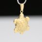 UNIQUE 14K SOLID YELLOW GOLD TURTLE 3D PENDANT / CHARM ~ 1.1GR ~ FREE S&H