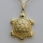 UNIQUE 14K SOLID YELLOW GOLD TURTLE 3D PENDANT / CHARM ~ 1.1GR ~ FREE S&H
