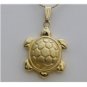 UNIQUE 14K SOLID YELLOW GOLD TURTLE 3D PENDANT / CHARM ~ 1.1GR ~ FREE S&H