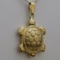 UNIQUE 14K SOLID YELLOW GOLD TURTLE 3D PENDANT / CHARM ~ 1.1GR ~ FREE S&H